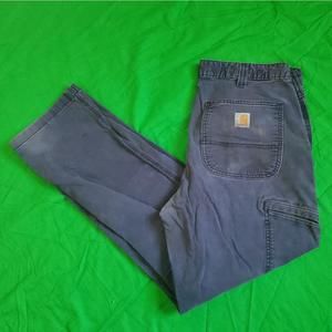 Navy Carhartt Relaxed Fit Pants - 34x32